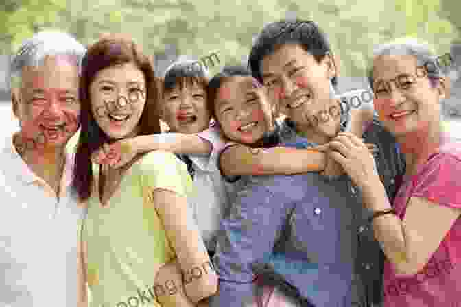 A Chinese Family, Reflecting The Importance Of Familial Bonds In Chinese Society. The Big Of China