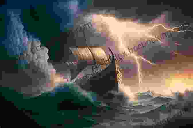 A Dramatic Depiction Of A Raging Storm At Sea, With Fierce Winds And Towering Waves Crashing Over The Ship, Showcasing The Sailors' Resilience And Skill Ocean Life In The Old Sailing Ship Days From Forecastle To Quarter Deck