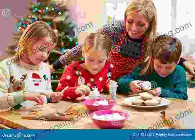 A Family Gathered Around A Kitchen Table, Happily Decorating Christmas Cookies Together The Christmas Cookie Cookbook 2024 : Over 180 Amazing Christmas Recipes To Bake For The Holidays (Recipes To Bake For The Holidays)
