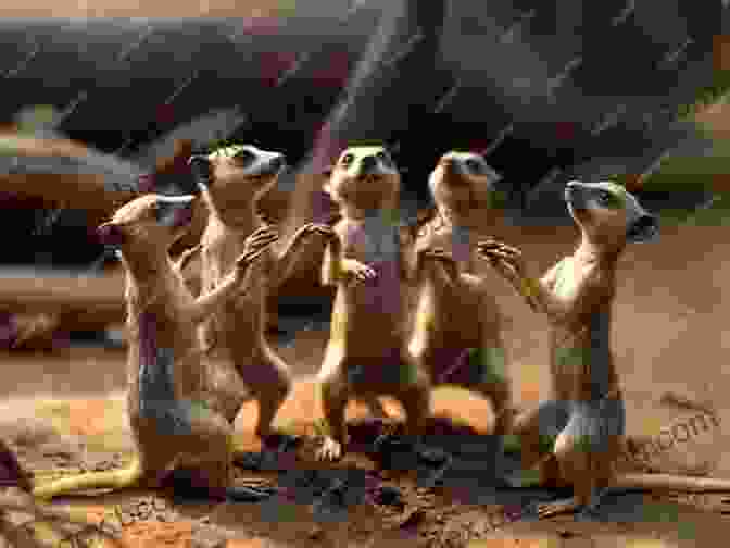 A Playful Group Of Meerkats Standing Upright On Their Hind Legs, Showcasing Their Curious And Social Nature. CROCODILES: Fun Facts And Amazing Photos Of Animals In Nature (Amazing Animal Kingdom 13)
