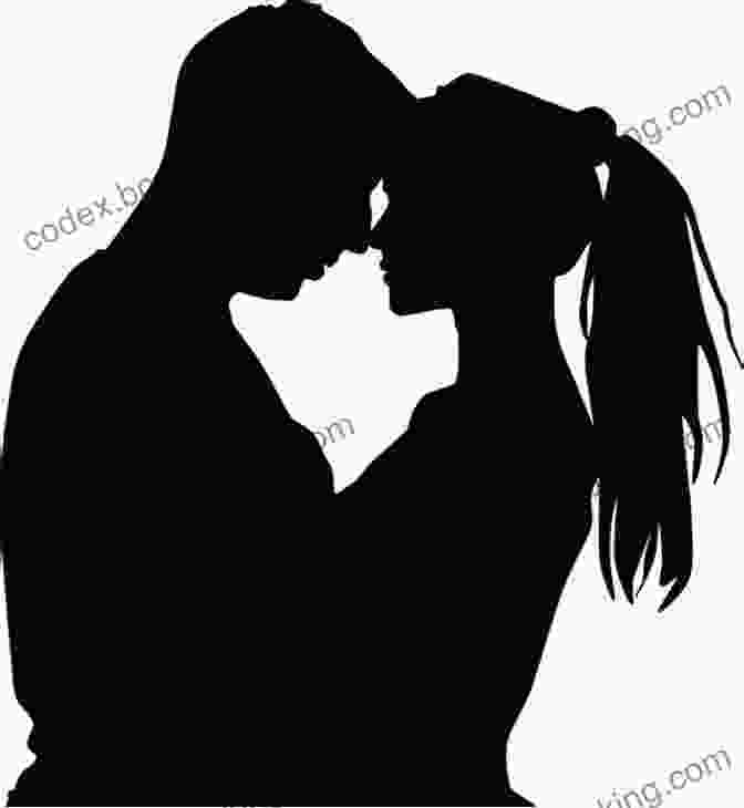 A Silhouette Of A Couple Embracing In A Loving Embrace. The Perfect Couple: That Monkey Is Dead