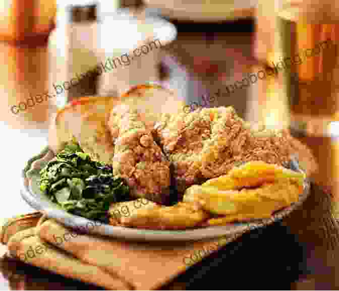 A Stunning Spread Of Southern Renaissance Cuisine, Featuring Fried Chicken, Collard Greens, And Mashed Potatoes. Gulf Coast Oysters: Classic Modern Recipes Of A Southern Renaissance