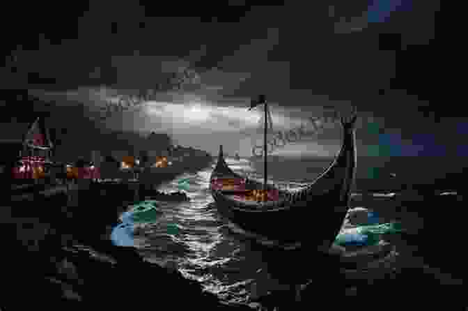 A Viking Raid In Progress, With Longships Approaching A Coastal Village, Their Sails Billowing In The Wind History In A Hurry: Vikings