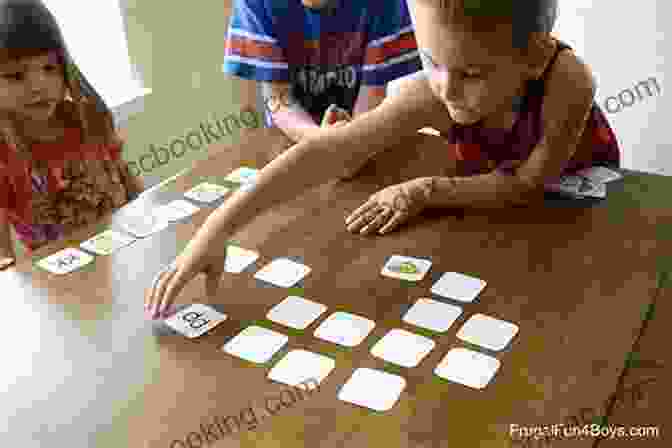 Children Playing A Matching Game With Picture Cards English Picture Dictionary For Kids: A Board Game Colors Numbers Shapes ABC First Words And Phrases