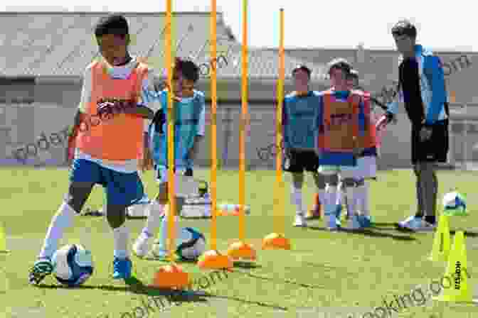 Image Of A Team Of Footballers Practicing With Drills From Working On The Ball: A Simple Guide To Office Fitness