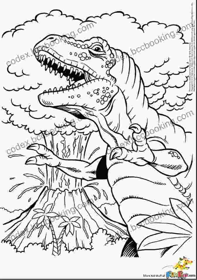 Intricate Dinosaur Coloring Page Of A Tyrannosaurus Rex Enormous Dinosaurs: Dinosaurs Coloring (Dinosaur Coloring And Art Series)