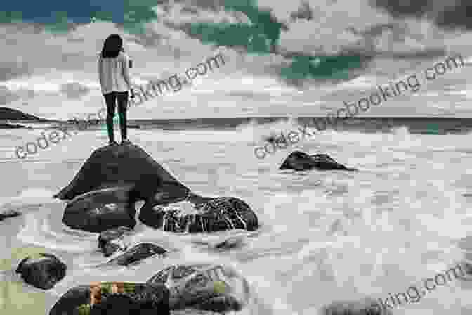 Pacific Storm Book Cover Featuring A Stormy Sea With A Woman Standing On A Rocky Shore Pacific Storm Linda Nagata