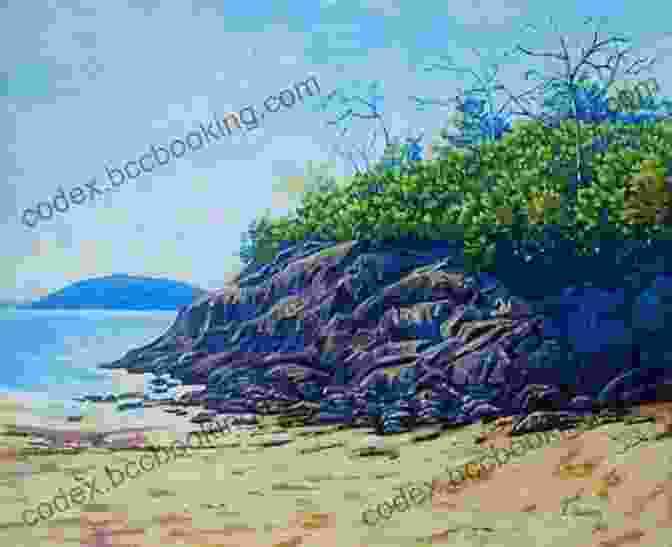 Panoramic View Of A Coastline With Dramatic Clouds, Painted In Acrylics By Enrique Zaldivar Acrylic Landscapes: Paintings By Enrique Zaldivar