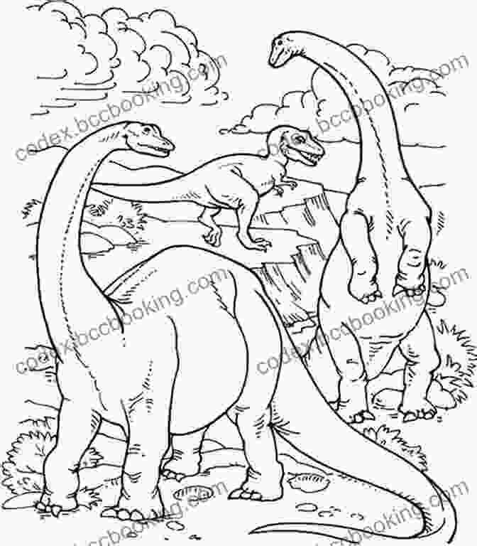 Person Coloring A Dinosaur Illustration For Stress Relief Enormous Dinosaurs: Dinosaurs Coloring (Dinosaur Coloring And Art Series)