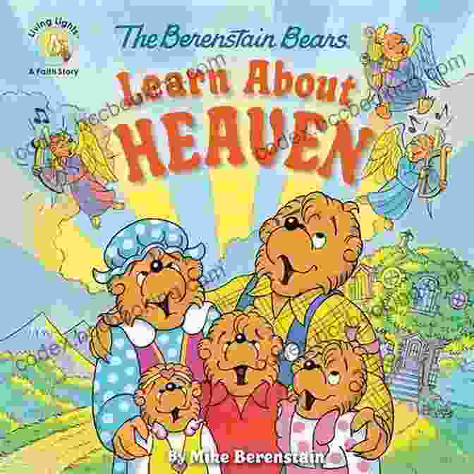 The Berenstain Bears Living Lights Book With A Vibrant Yellow Cover Features Brother And Sister Bear Holding Hands And Smiling, Surrounded By Colorful Light Bulbs. The Book Has A Bundle Of Stickers Attached To Its Spine. The Berenstain Bears And The Easter Story: Stickers Included (Berenstain Bears/Living Lights: A Faith Story)
