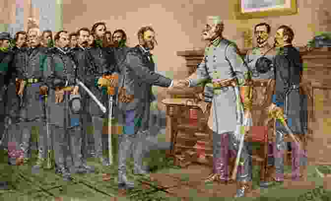 Ulysses S. Grant And Robert E. Lee Meeting At Appomattox Court House, Marking The End Of The Civil War. Personal Memoirs Of U S Grant Complete By Ulysses S Grant Illustrated Edition