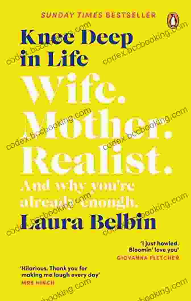 Wife, Mother, Realist Book Cover Featuring A Woman Smiling And Holding A Book Knee Deep In Life: Wife Mother Realist And Why We Re Already Enough